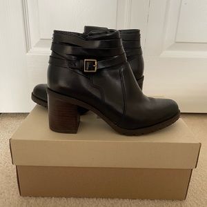 Clarks leather booties